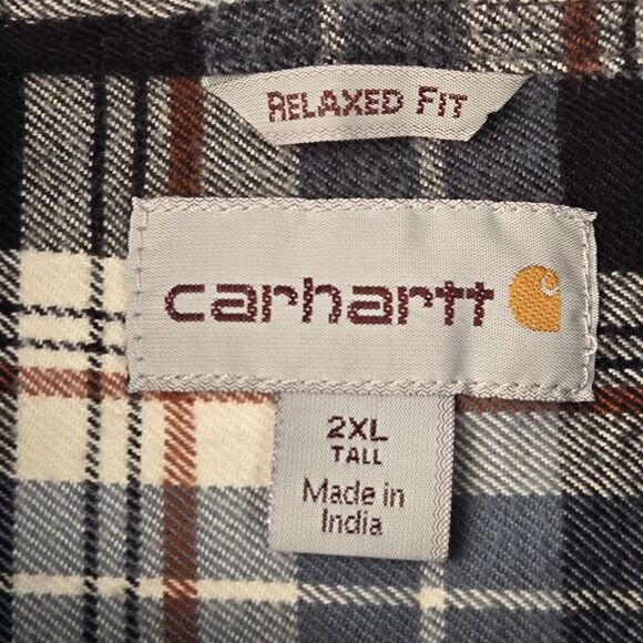 Carhartt Flannel Heavyweight Original Fit Button Long Sleeve Shirt Mens Sz 2XLT - Picture 4 of 8